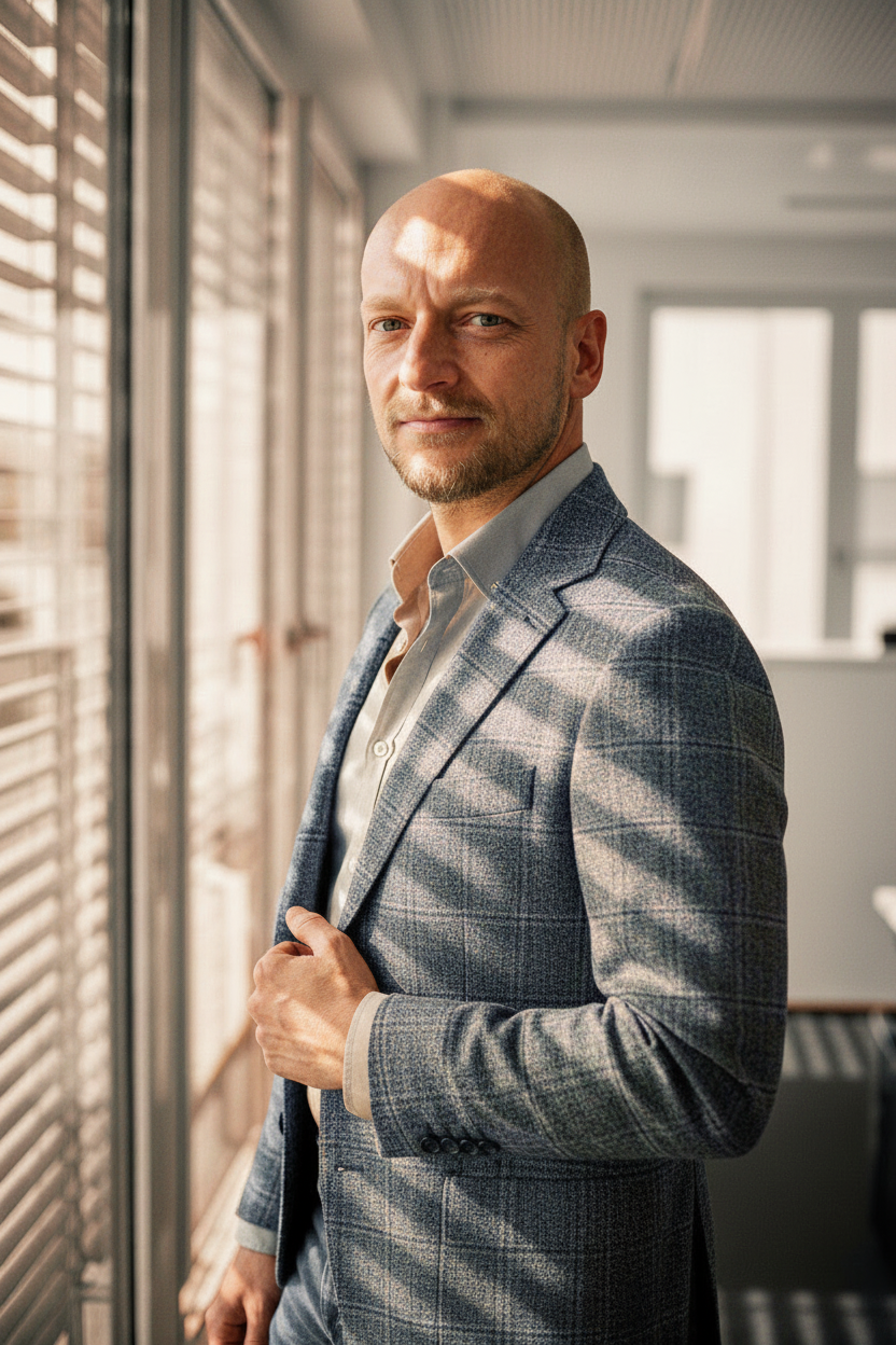 Sebastian Wagner im Büro der hob Datenservice GmbH.